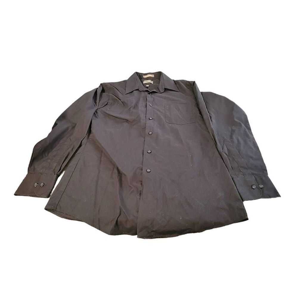 Vintage Black Van Heusen Fitted Poplin Buttondown  Shirt Size Medium